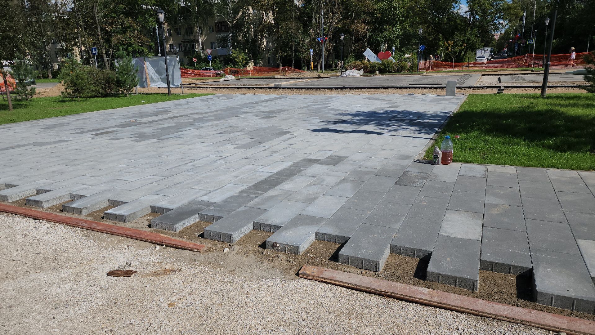 щёлково, замена плитки, Обновление пушкинской площади,