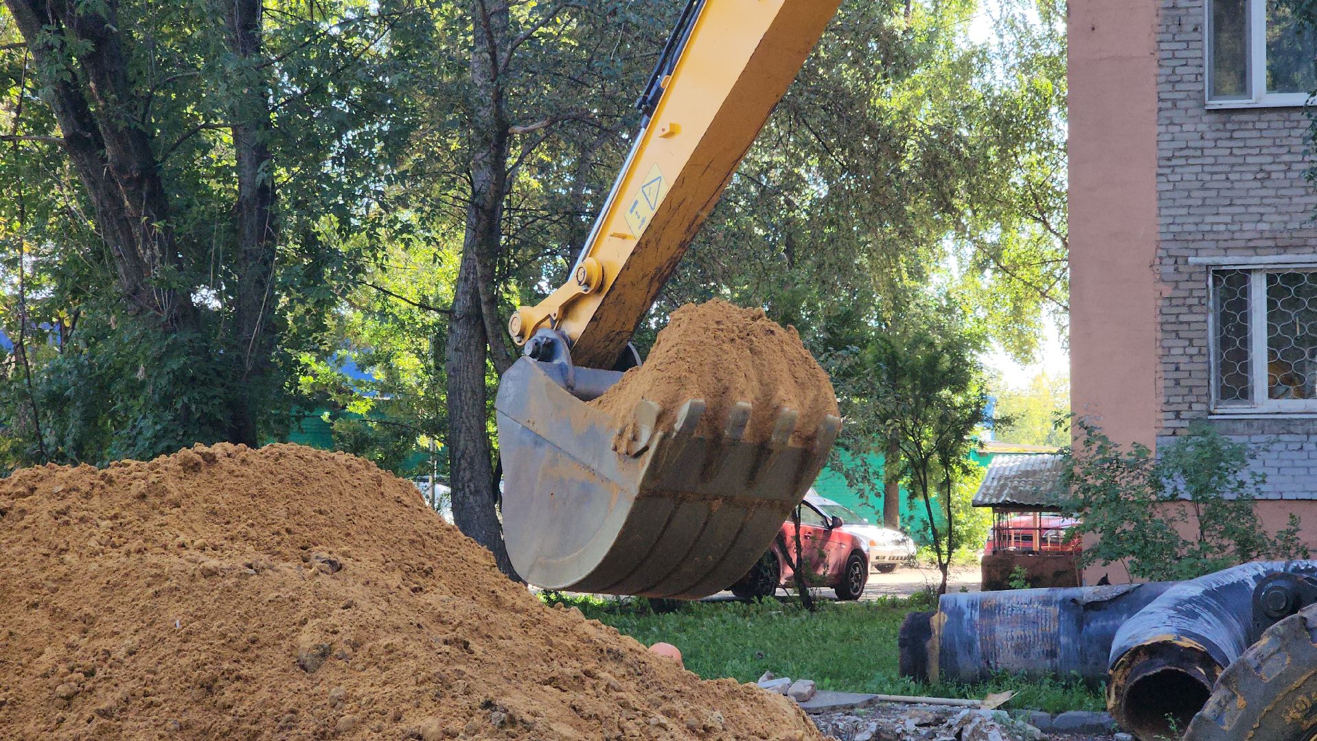 Люберцы,  ремонт теплосети, магистральный трубопровод,