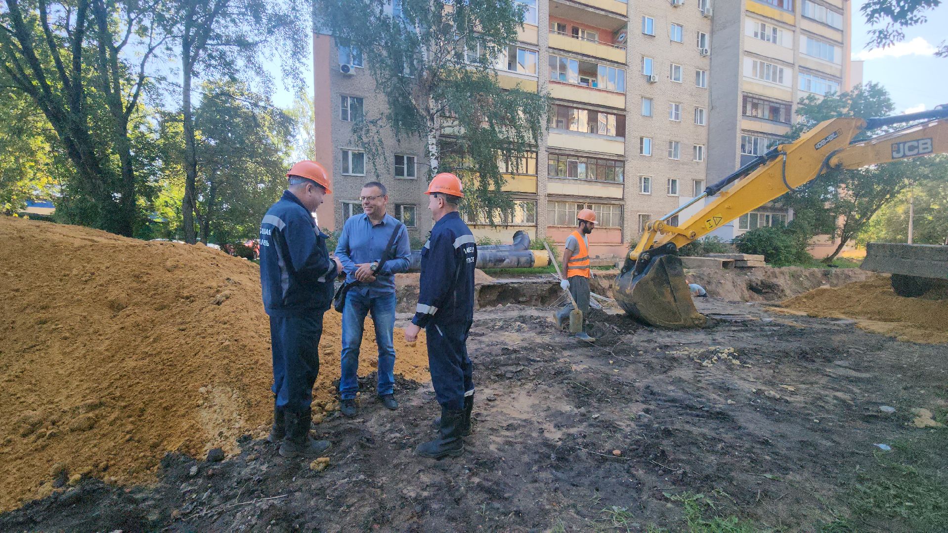 Люберцы,  ремонт теплосети, магистральный трубопровод,