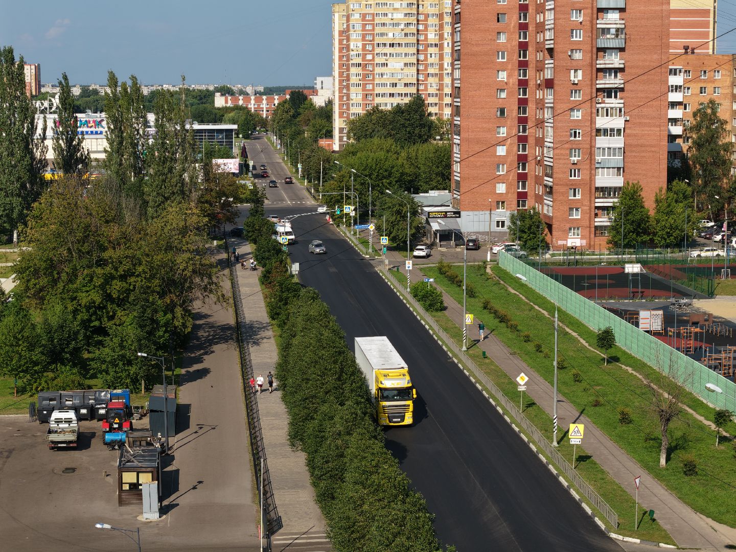 видео с коптера, ремонт дороги орехово-зуево, ремонт А-108,