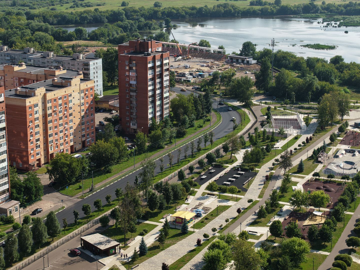 видео с коптера, ремонт дороги орехово-зуево, ремонт А-108,