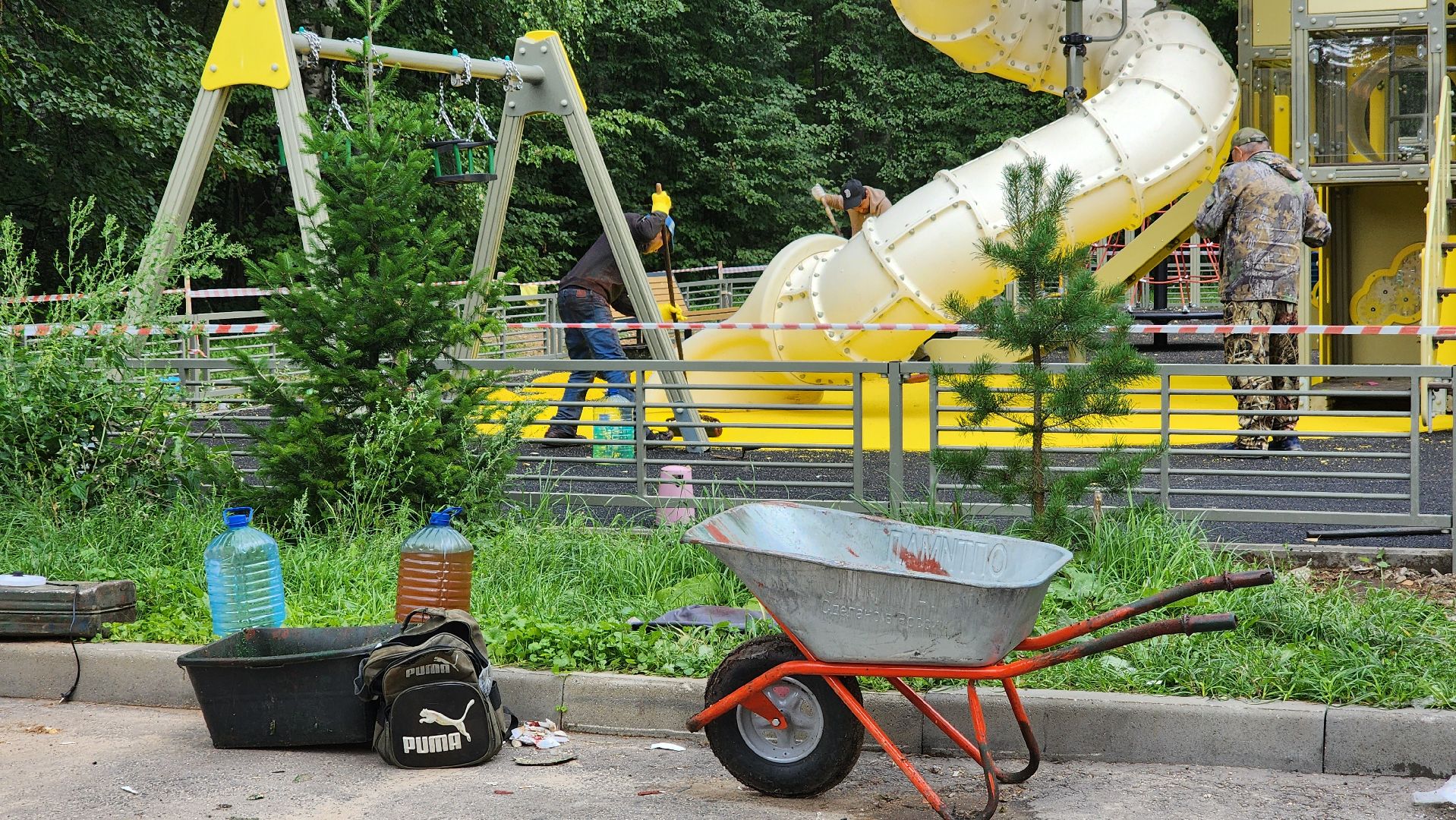 губернаторская детская площадка, протвино, благоустройство,