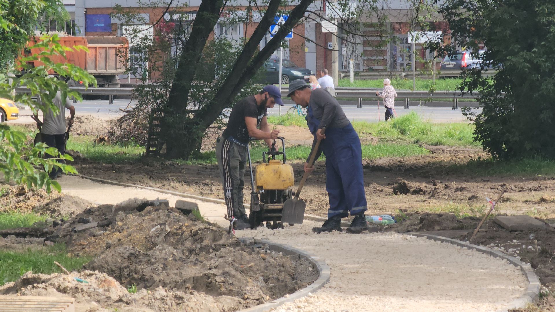 благоустройство 2025, щёлково, новая пешеходная дорожка,