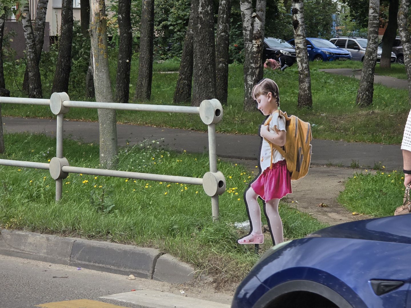 Коломна,пешеходный переход, макеты школьников, подготовка к 1 сентября,