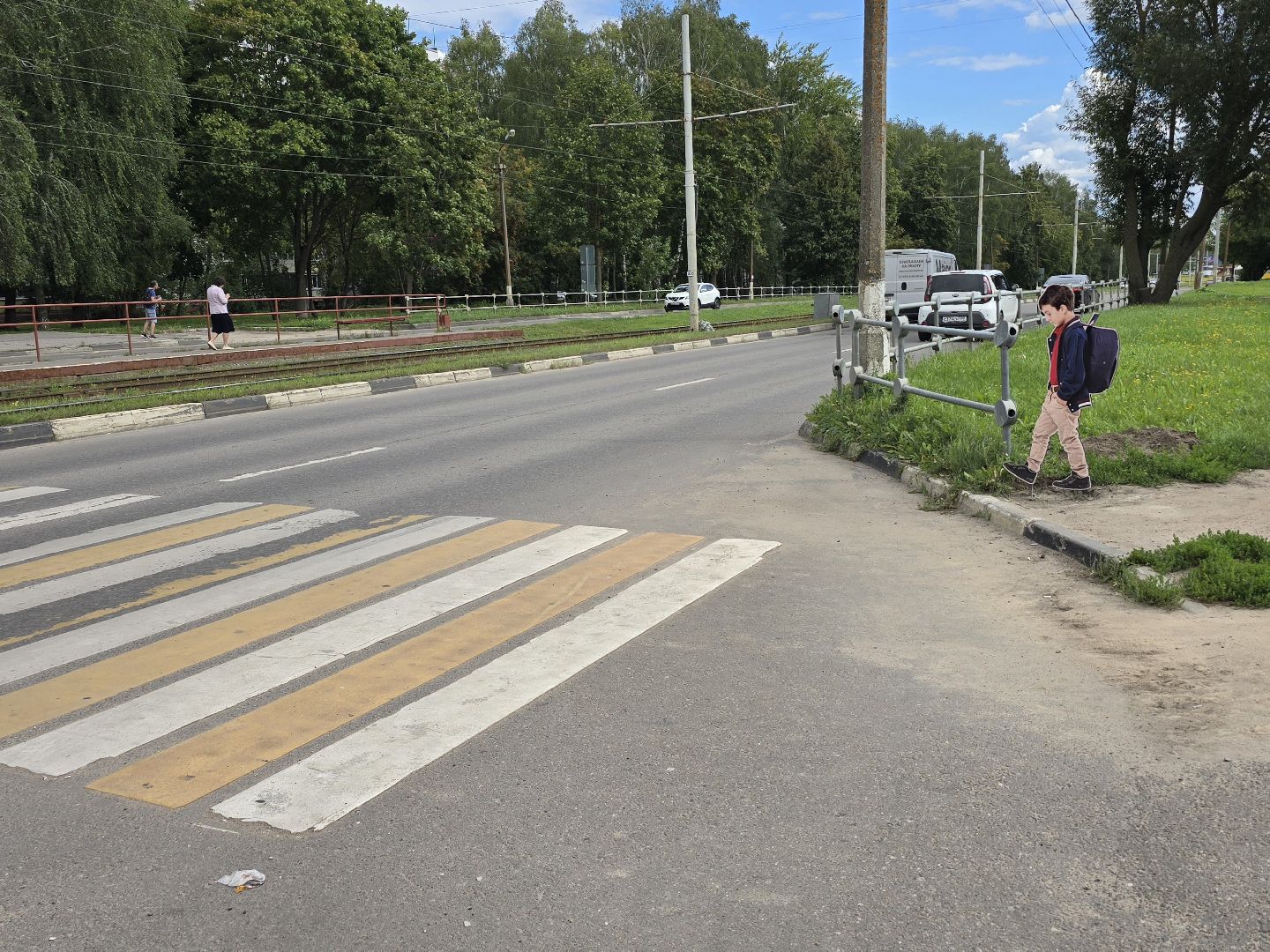 Коломна,пешеходный переход, макеты школьников, подготовка к 1 сентября,