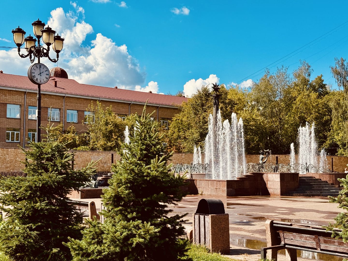 раменское, фонтан, Благоустройство, фонтан времена года на площади молодежи,