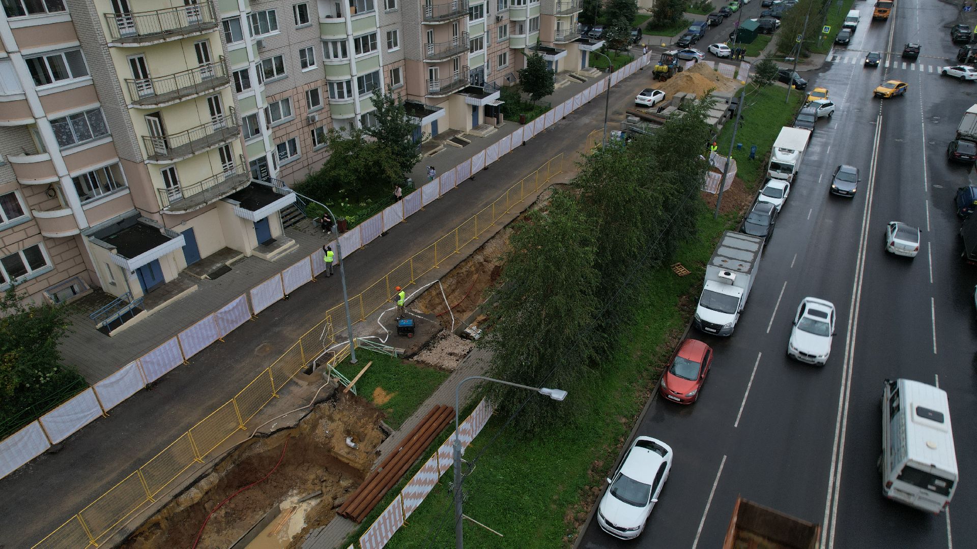видео с коптера, модернизация теплосетей, теплосети видное,