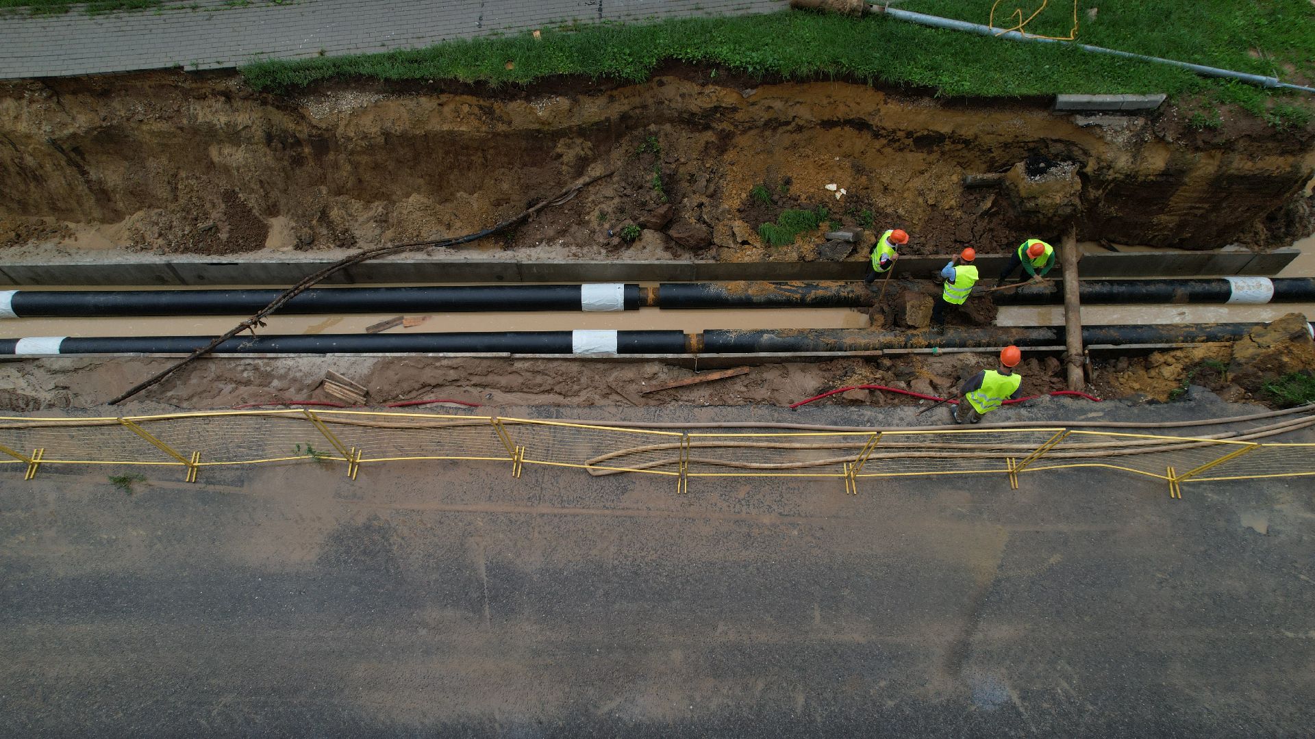 видео с коптера, модернизация теплосетей, теплосети видное,