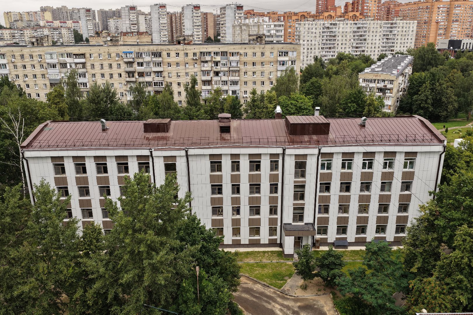 видео с коптера, поликлиника в дзержинском, медицина в люберцах,