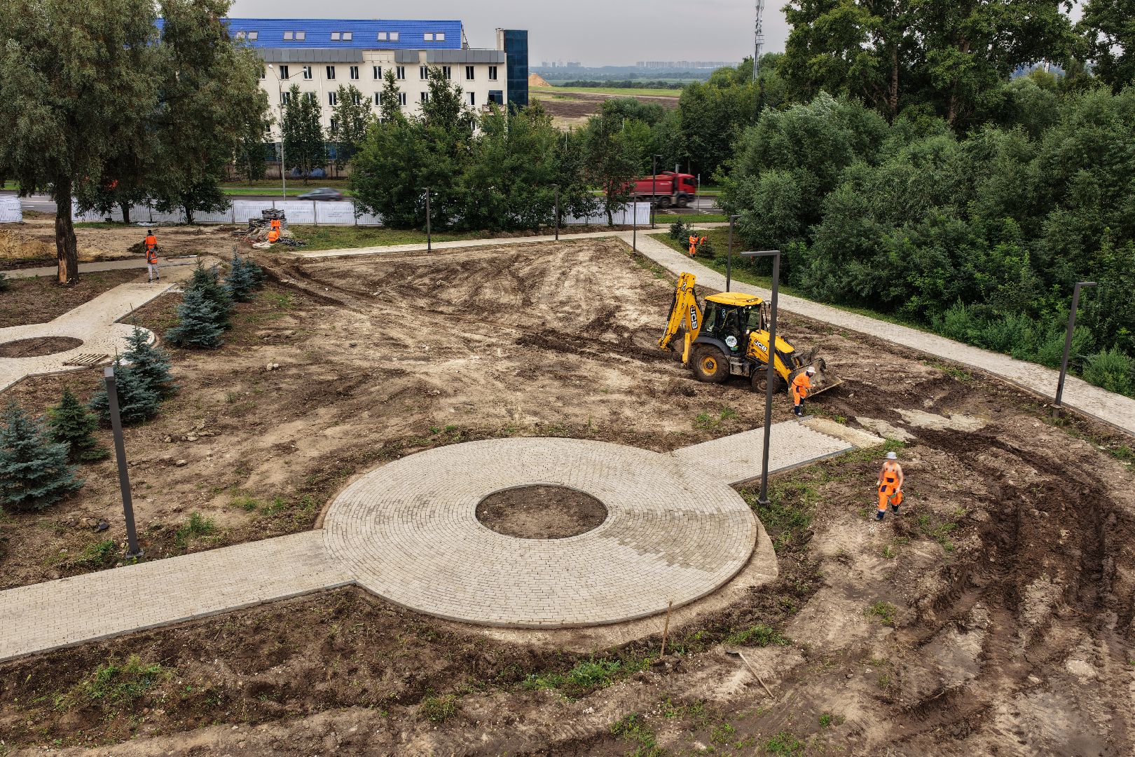 видео с коптера, благоустройство сквера имени Громцева, благоустройство дзержинский,