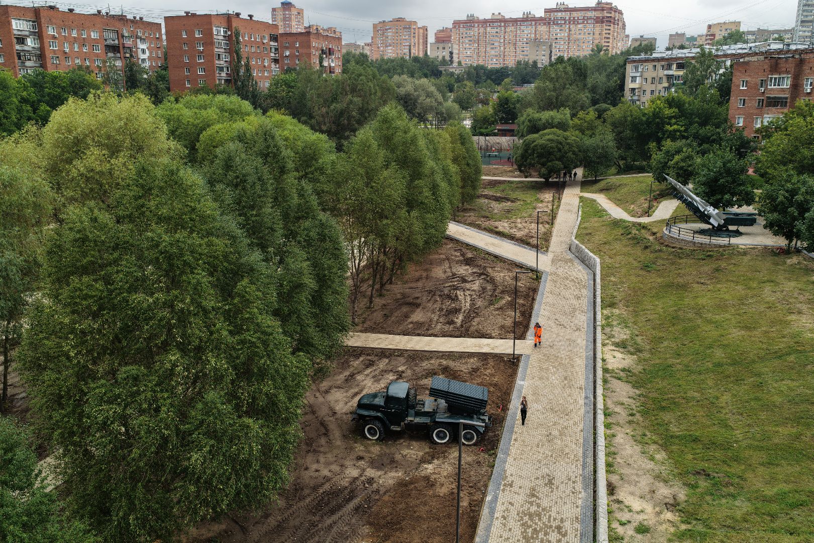 видео с коптера, благоустройство сквера имени Громцева, благоустройство дзержинский,