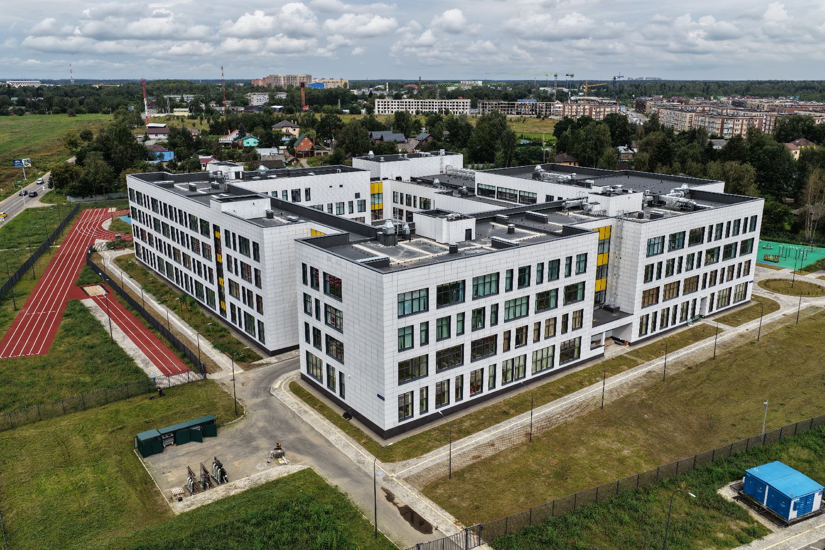 видео с коптера, новая школа в мытищах, школа в сухарево, образование в мытищах,