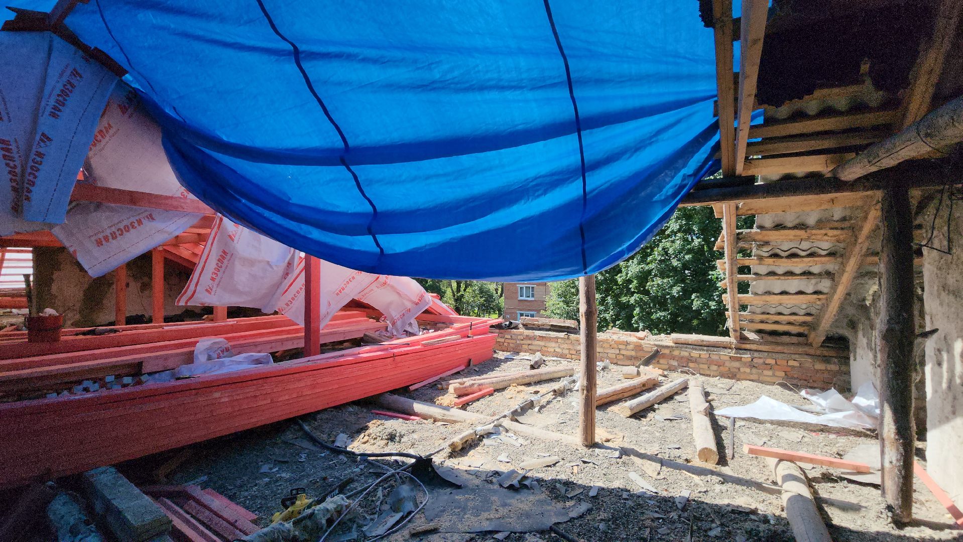 ступино, капремонт, ремонт кровли, скатная крыша, березнецово, стропильная система, профнастил,