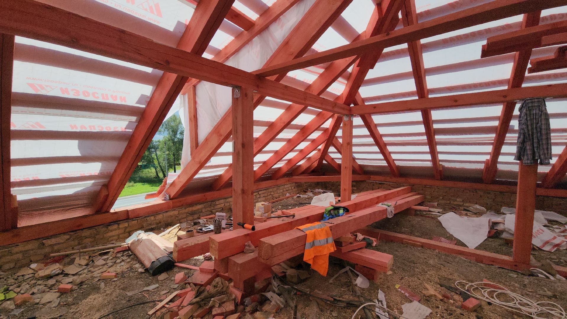 ступино, капремонт, ремонт кровли, скатная крыша, березнецово, стропильная система, профнастил,