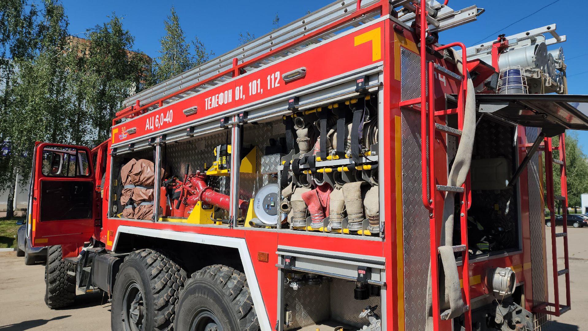 Пожарные, пожарная безопасность, пожарные автомобили, Лобня,