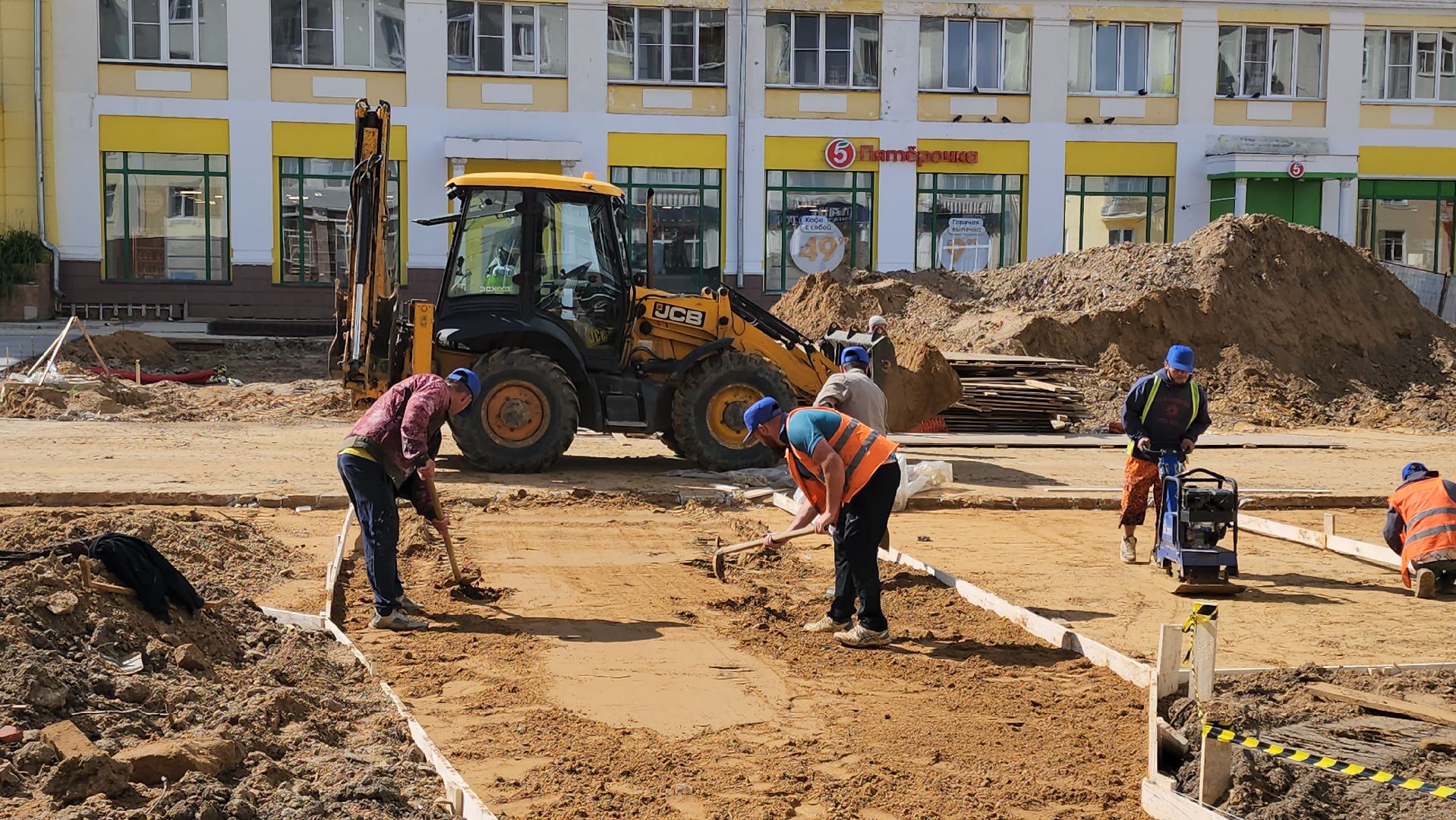 ступино, проспект победы, благоустройство, пешеходная зона, комфортная городская среда, тротуары, земляные работы,