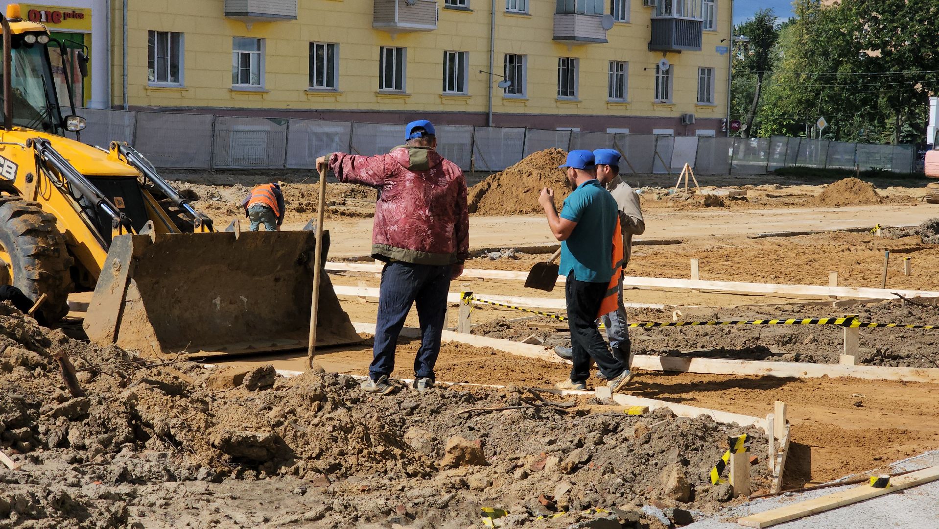 ступино, проспект победы, благоустройство, пешеходная зона, комфортная городская среда, тротуары, земляные работы,