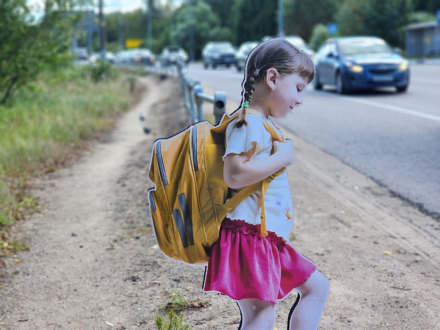 сергиев посад, сергиево-посадский городской округ, безопасность на дорогах, макеты школьников, школьники на дороге, безопасный переход,