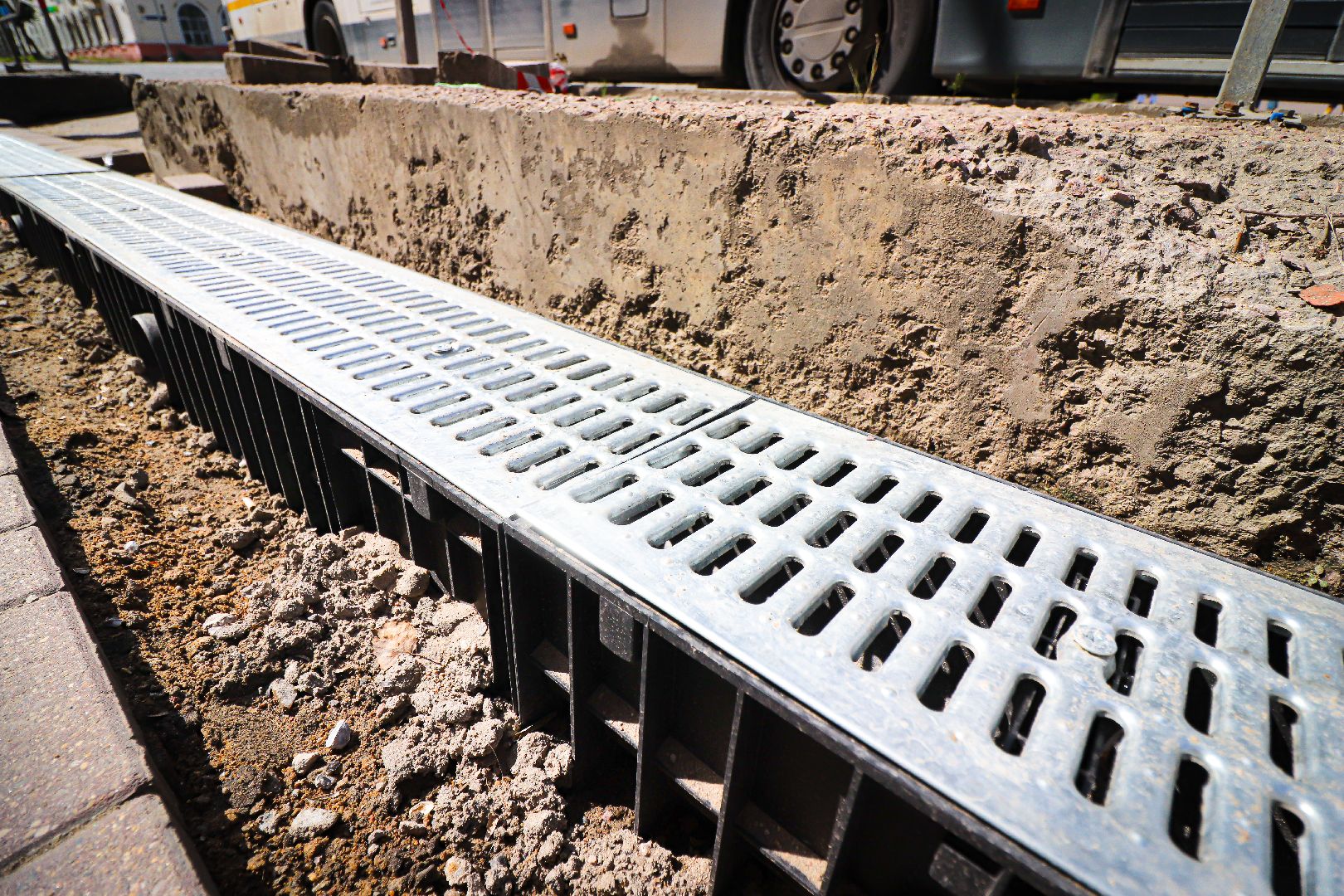 клин, благоустройство, тротуары, дороги,