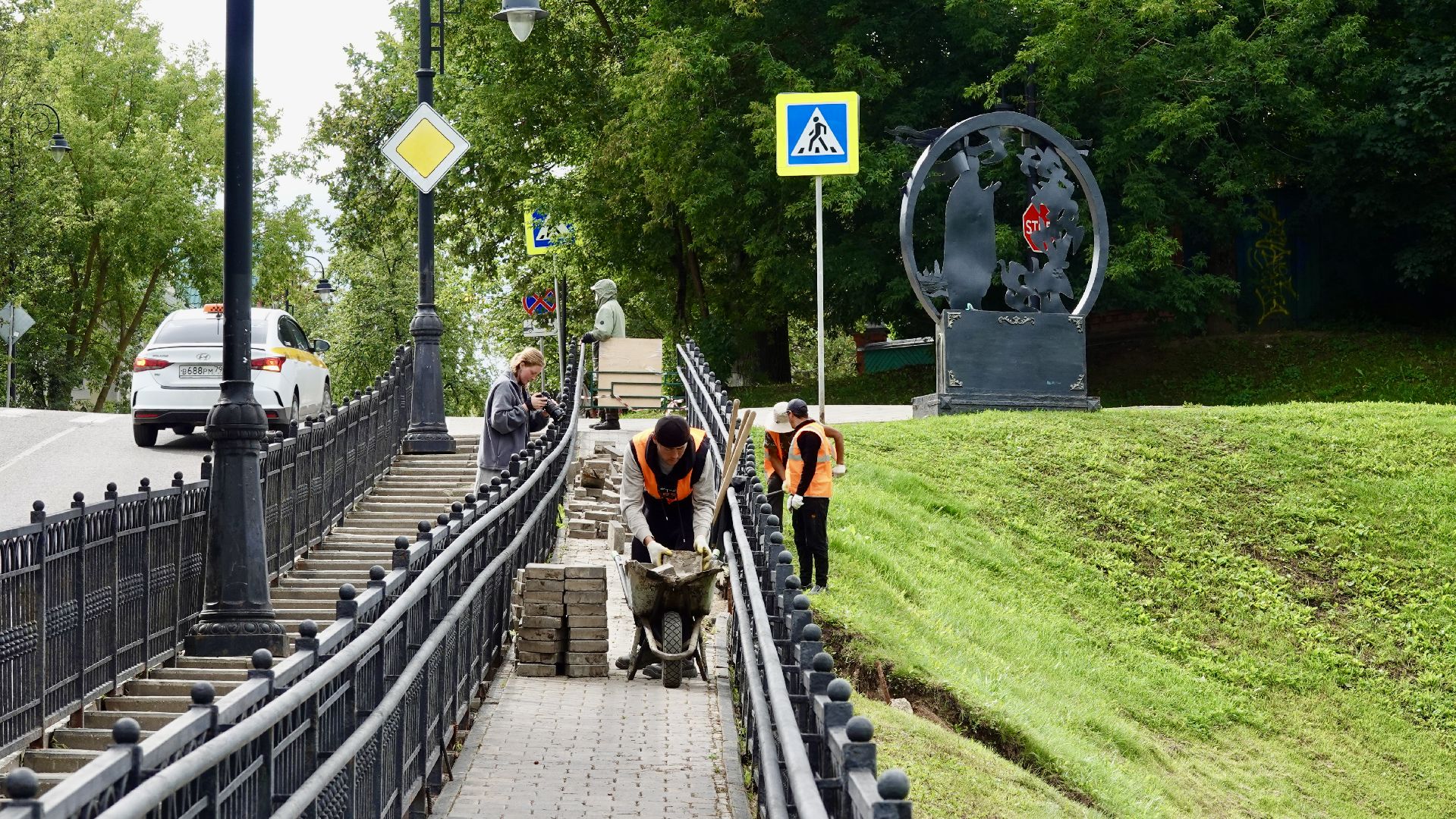 сергиев посад, сергиево-посадский городской округ, благоустройство, ремонт пешеходной дорожки,