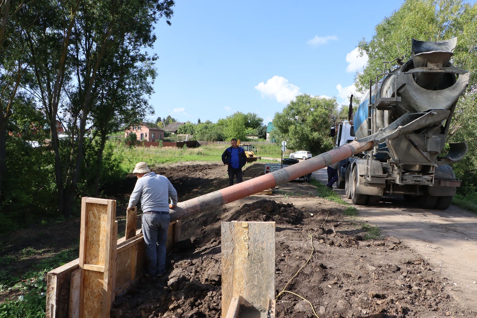 серебряные пруды, подхожее, ремонт плотины,