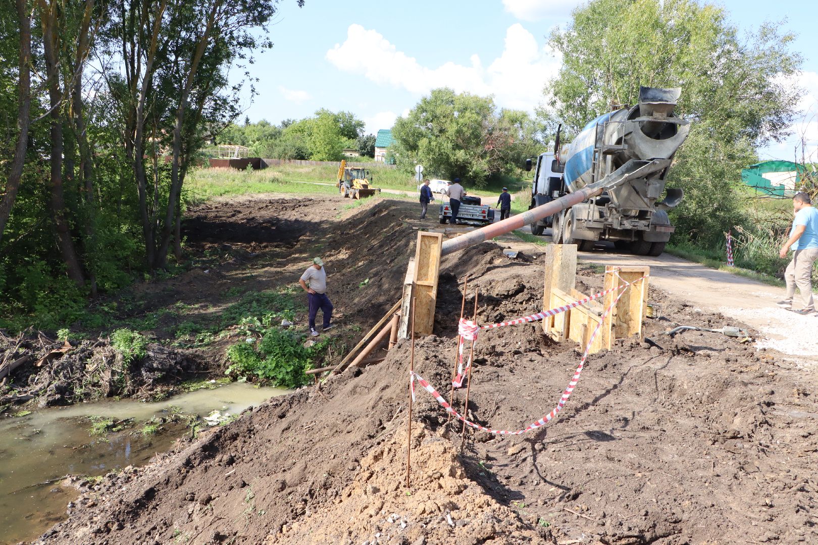 серебряные пруды, подхожее, ремонт плотины,