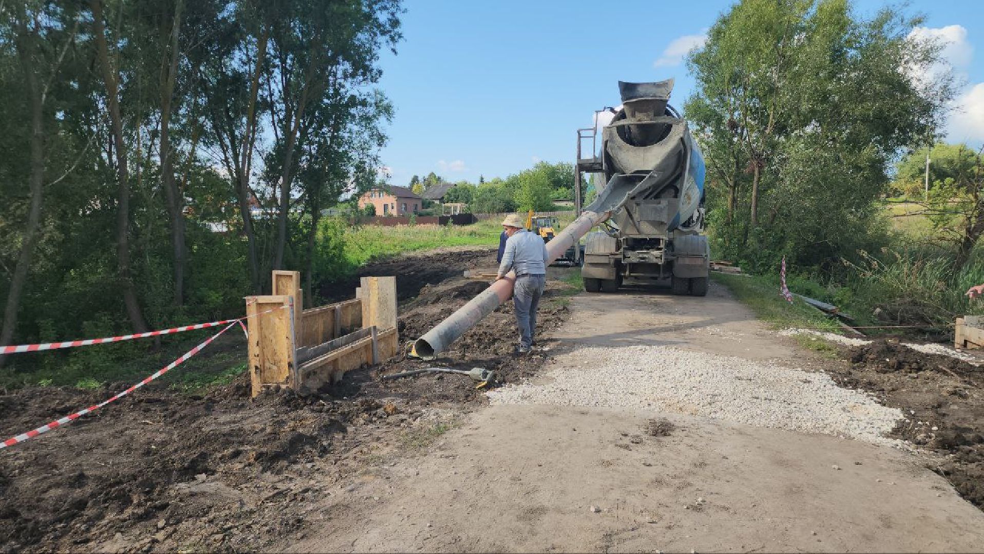 серебряные пруды, подхожее, ремонт плотины,