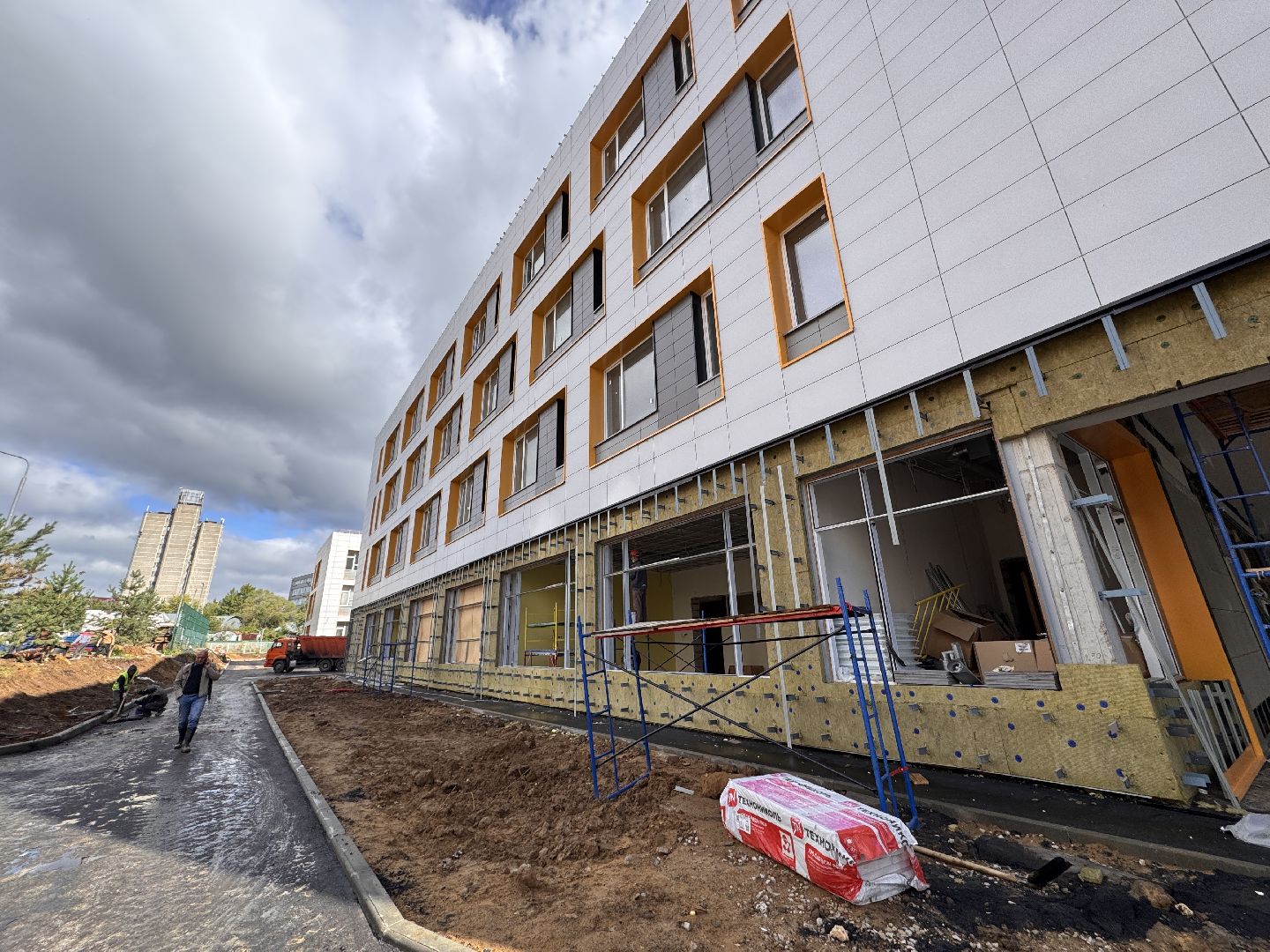 Строителство пристройки на 950 мест, Школа в Немчиновке, Одинцово, Строительство,