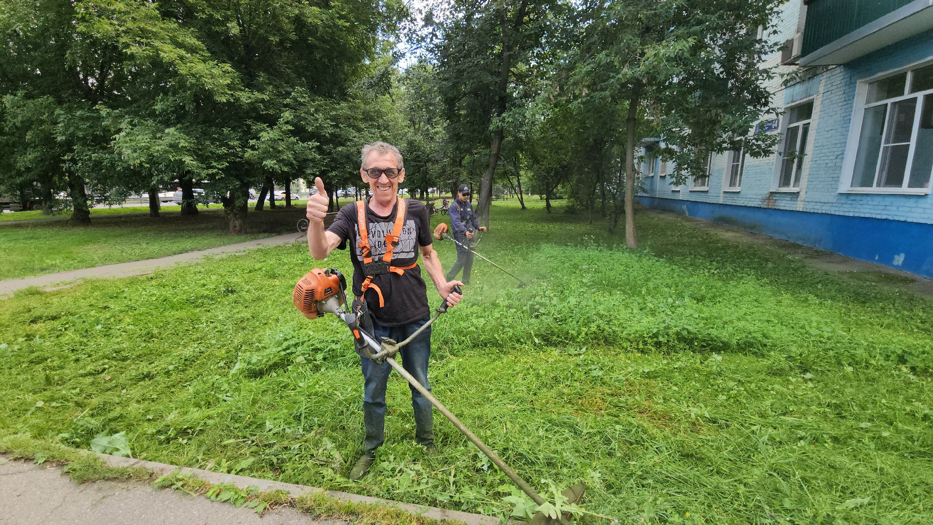 люберцы, покос травы, комбинат по благоустройству,