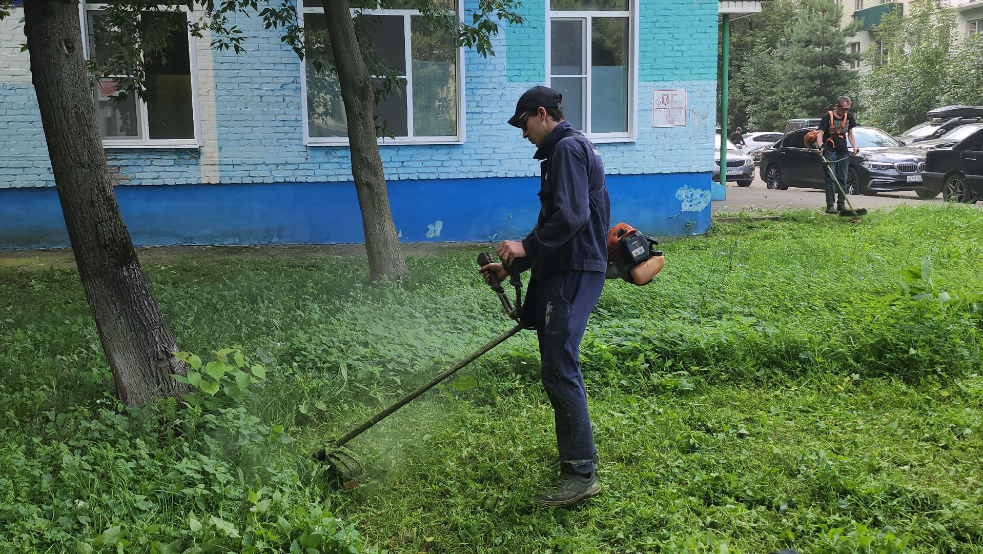 люберцы, покос травы, комбинат по благоустройству,