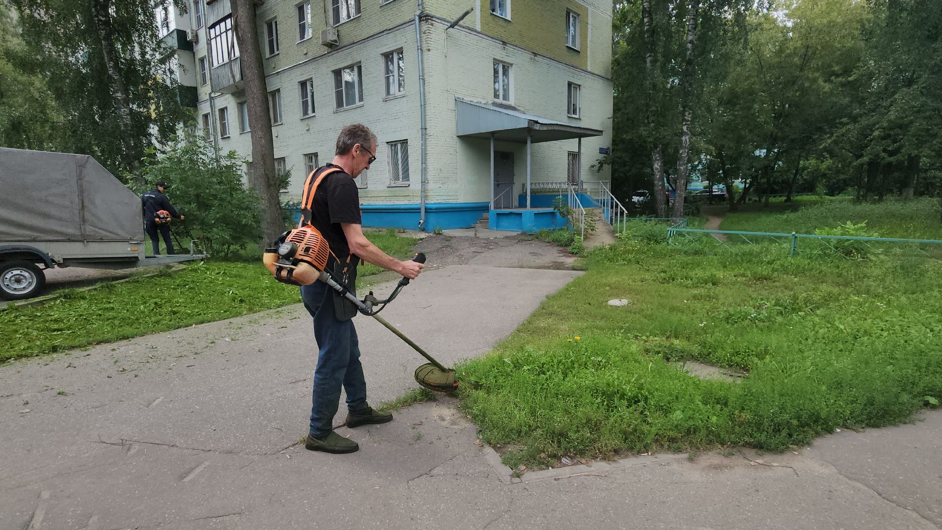 люберцы, покос травы, комбинат по благоустройству,