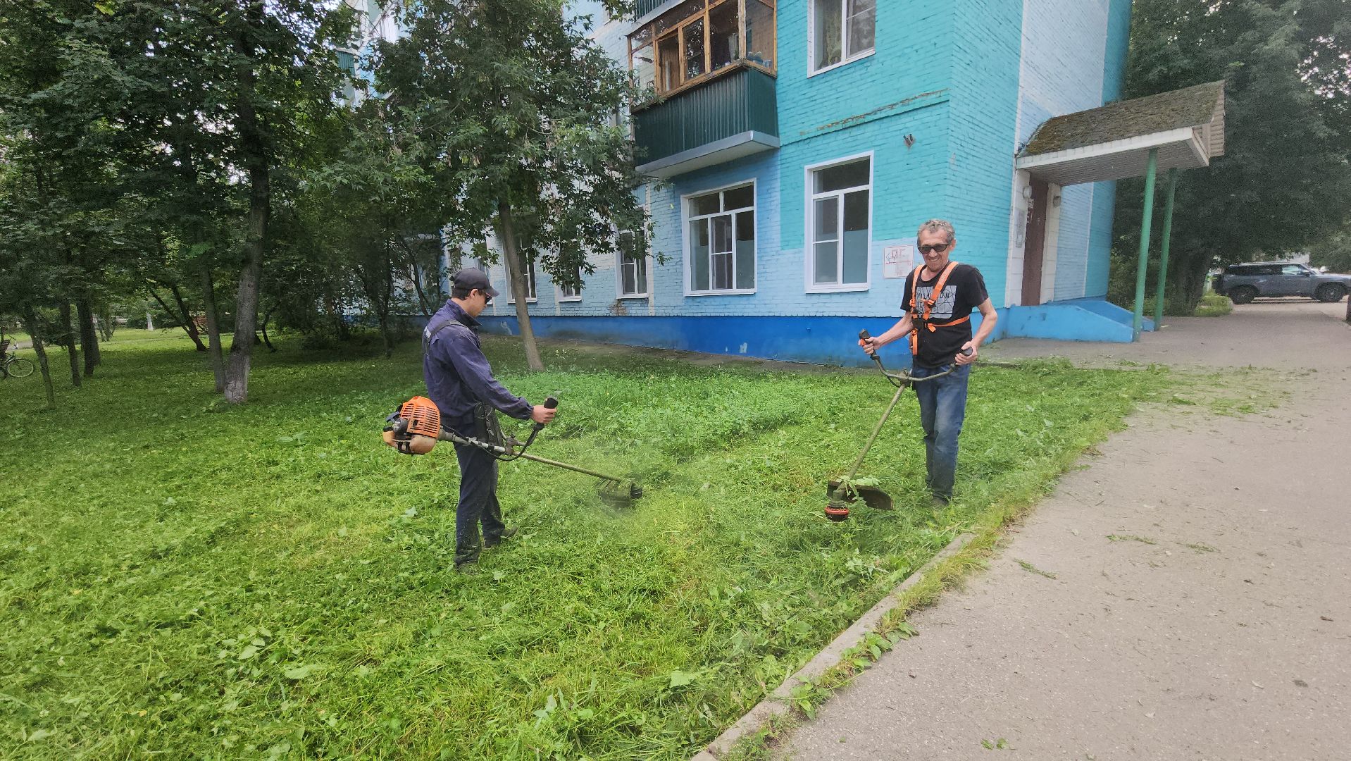 люберцы, покос травы, комбинат по благоустройству,