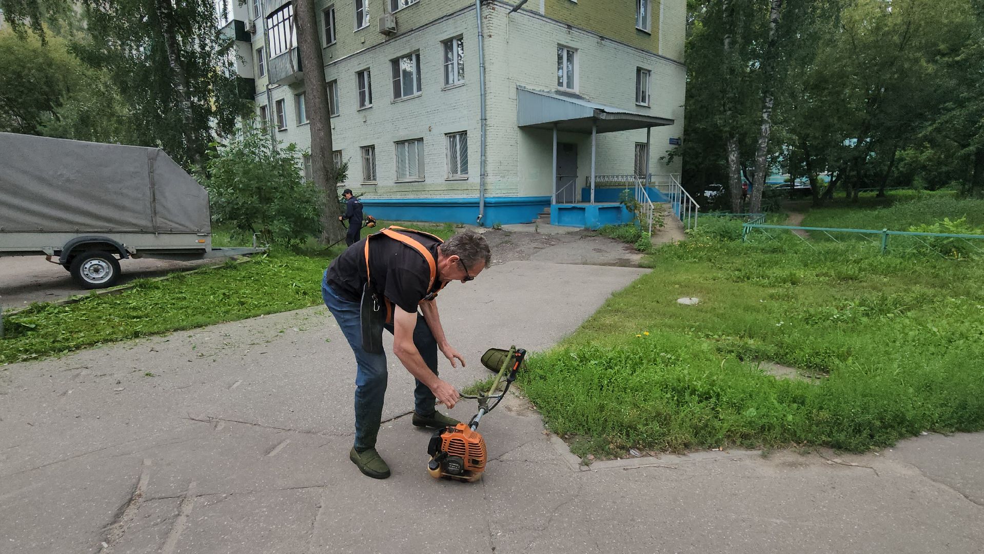 люберцы, покос травы, комбинат по благоустройству,