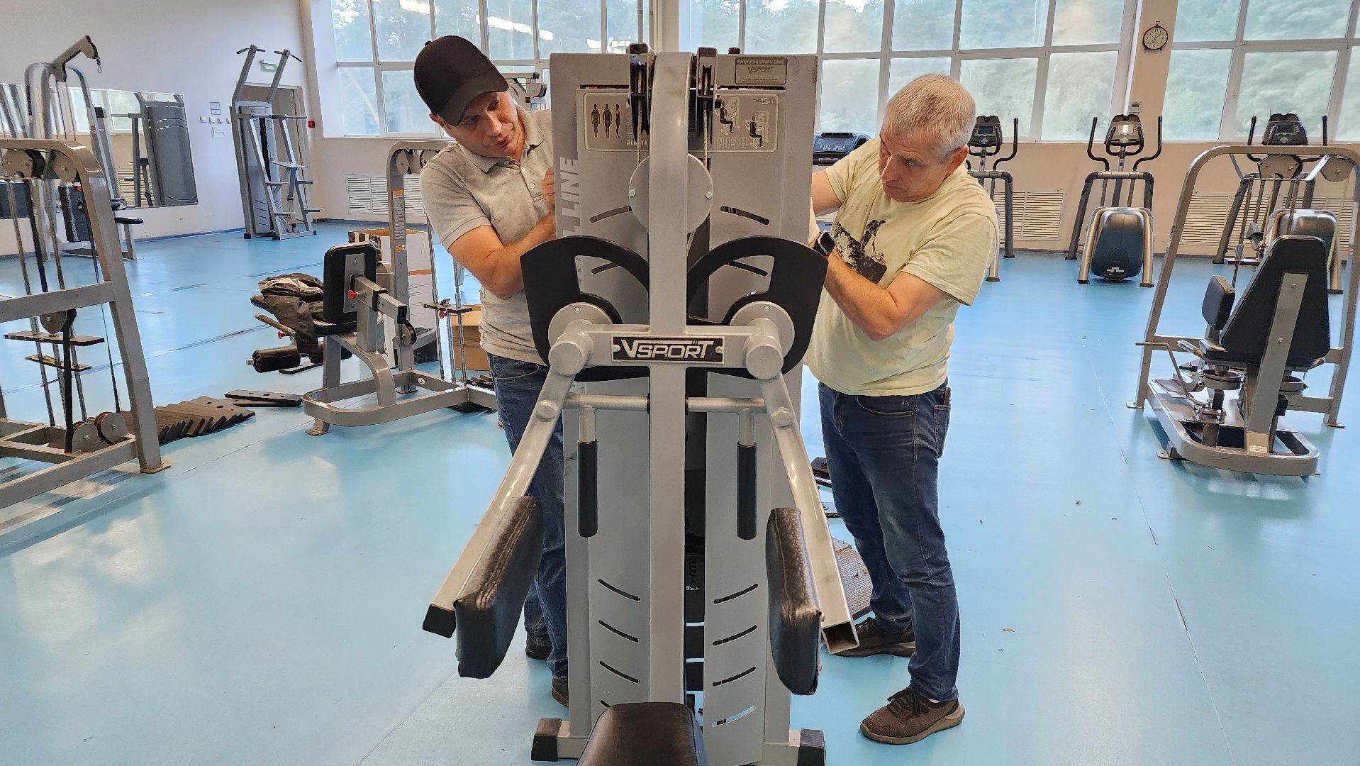 ремонт в дс импульс, тренажерный зал, спорт, протвино,