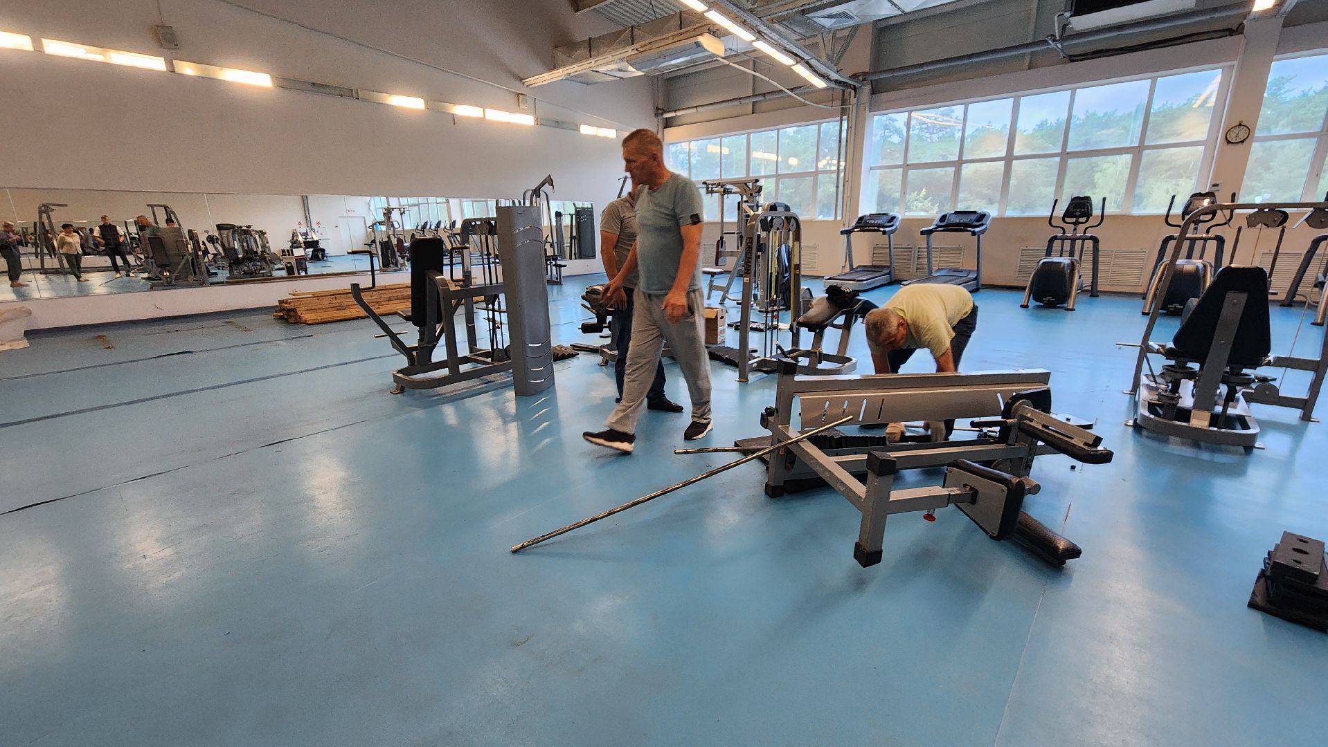 ремонт в дс импульс, тренажерный зал, спорт, протвино,