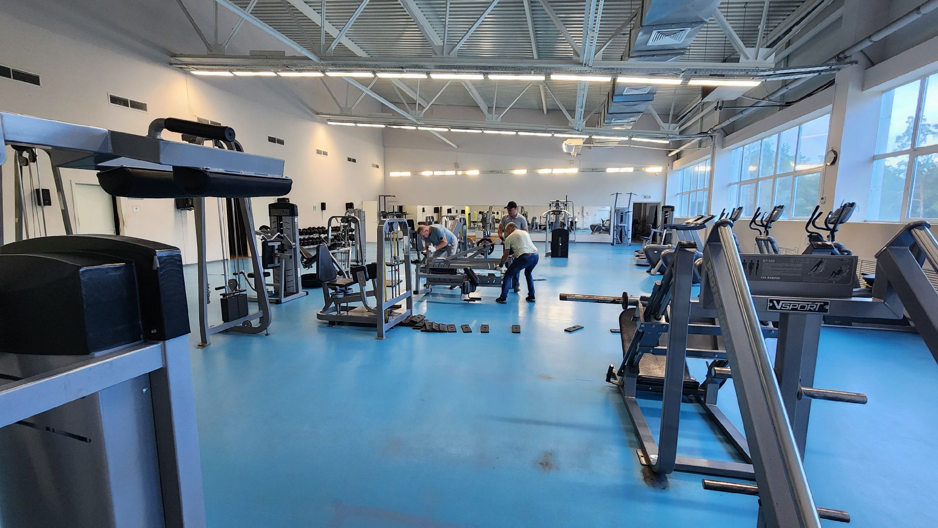 ремонт в дс импульс, тренажерный зал, спорт, протвино,