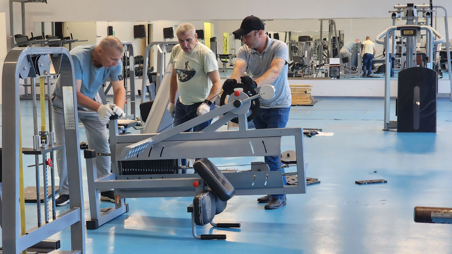 ремонт в дс импульс, тренажерный зал, спорт, протвино,