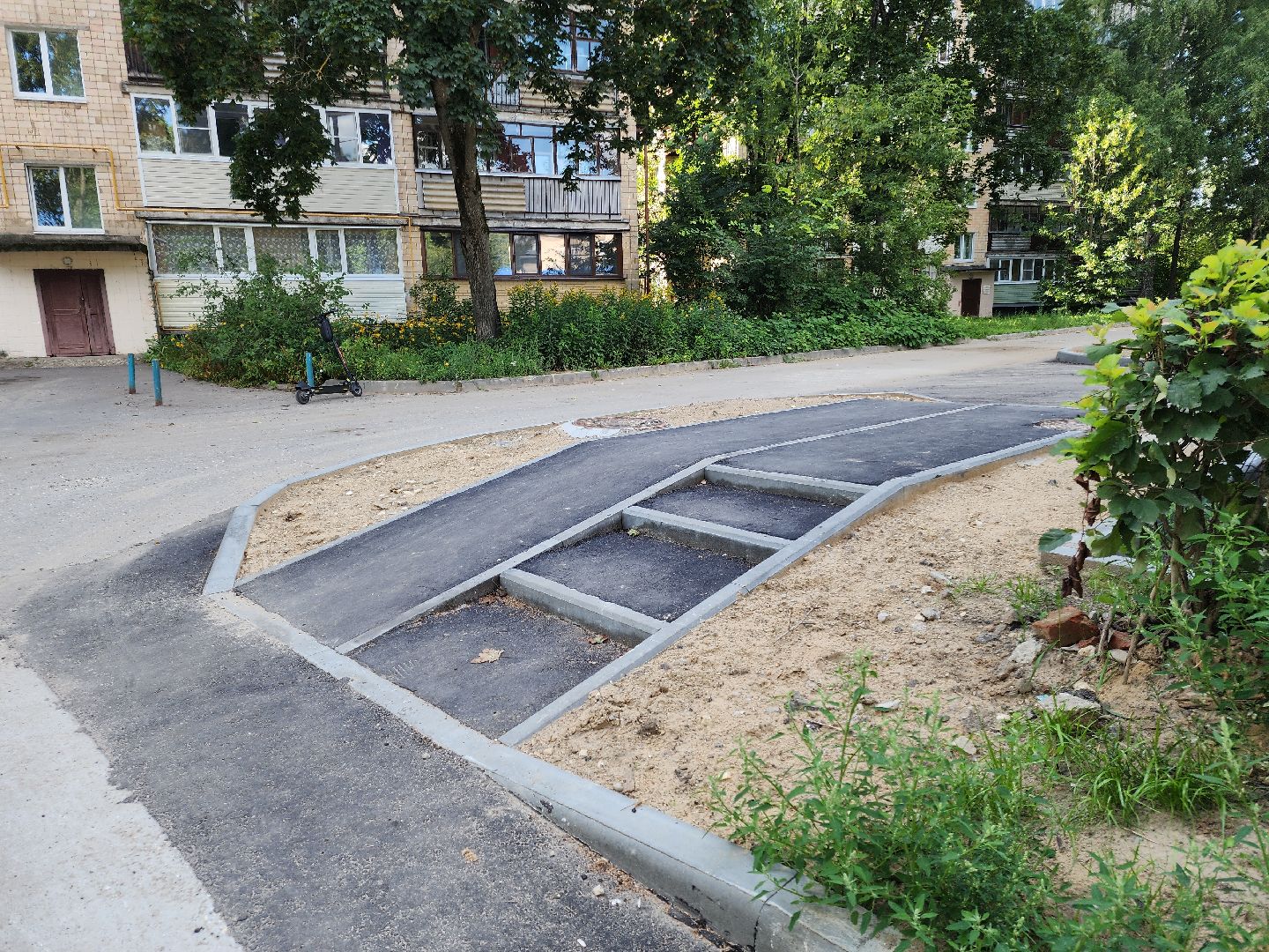 Черноголовка, Благоустройство, Ремонт тротуара,