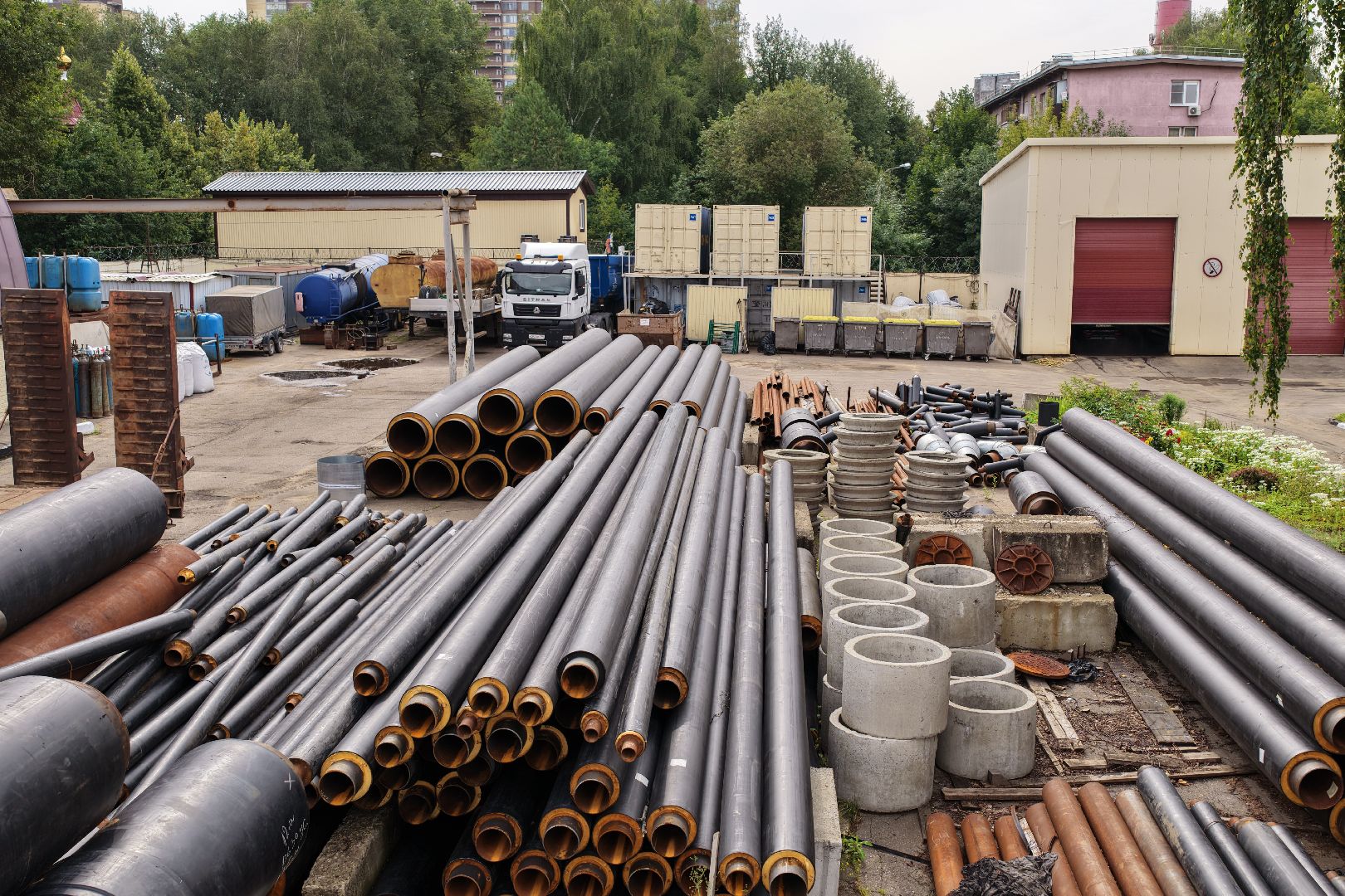 видео с коптера, мытищинская теплосеть, жкх подмосковья,