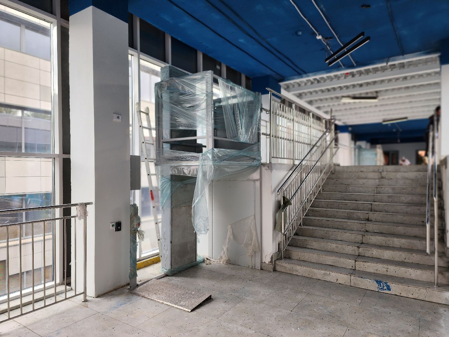 королёв, отапливаемый переход к школе 1, строительство в королеве ,