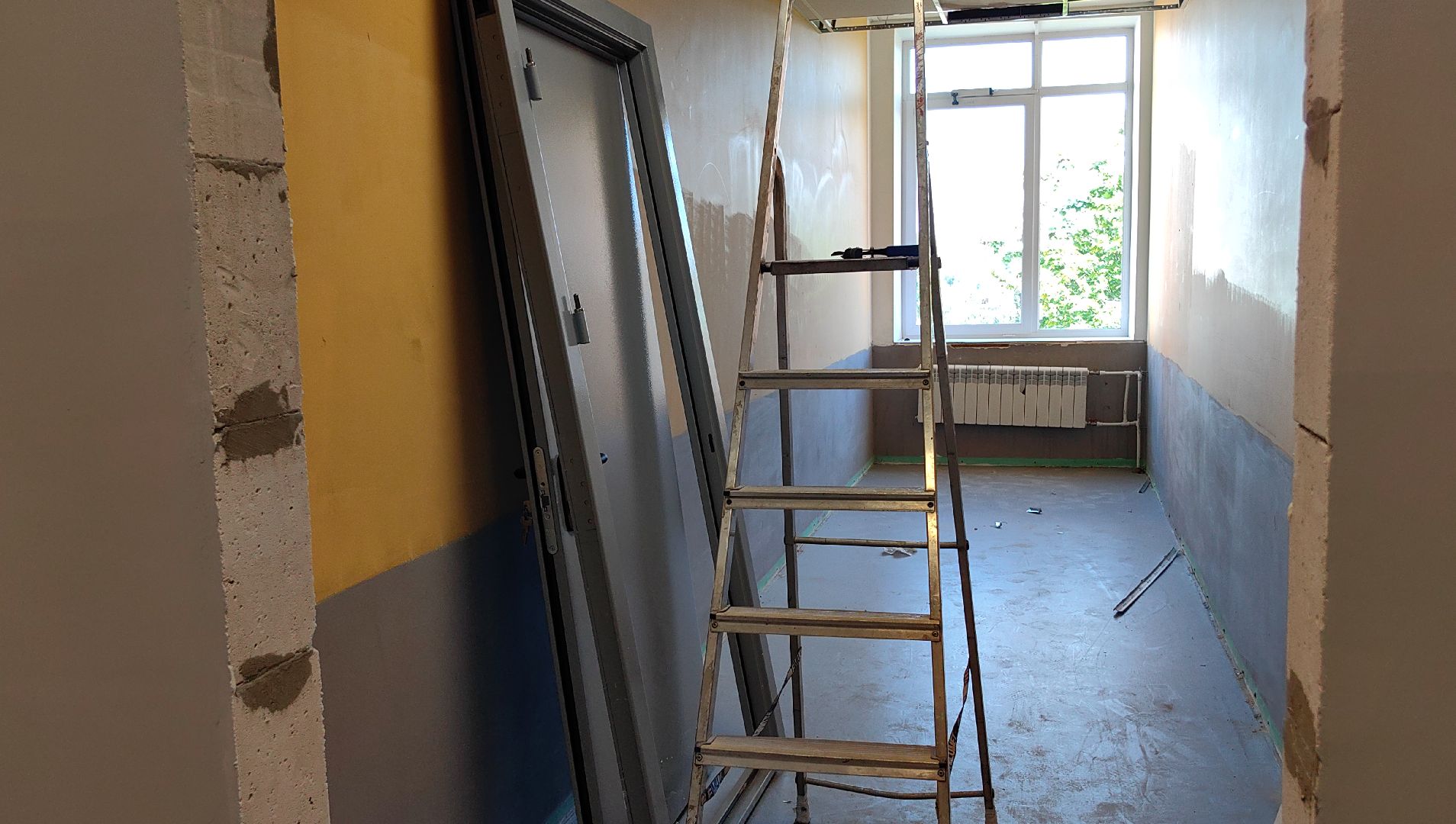 ремонт, санузел, школа, учебный год, потолки,