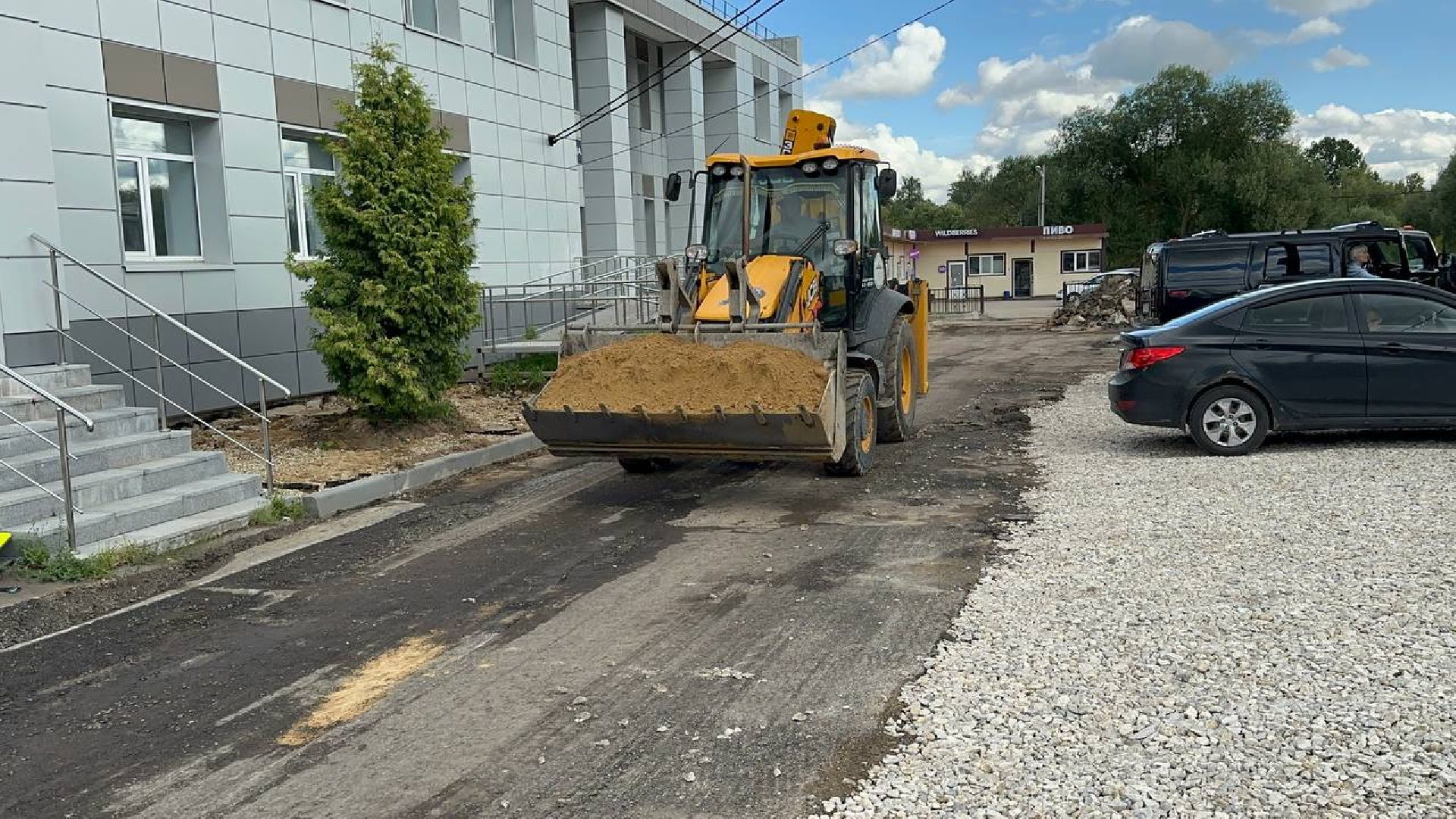 благоустойство, новая парковка, домодедово,