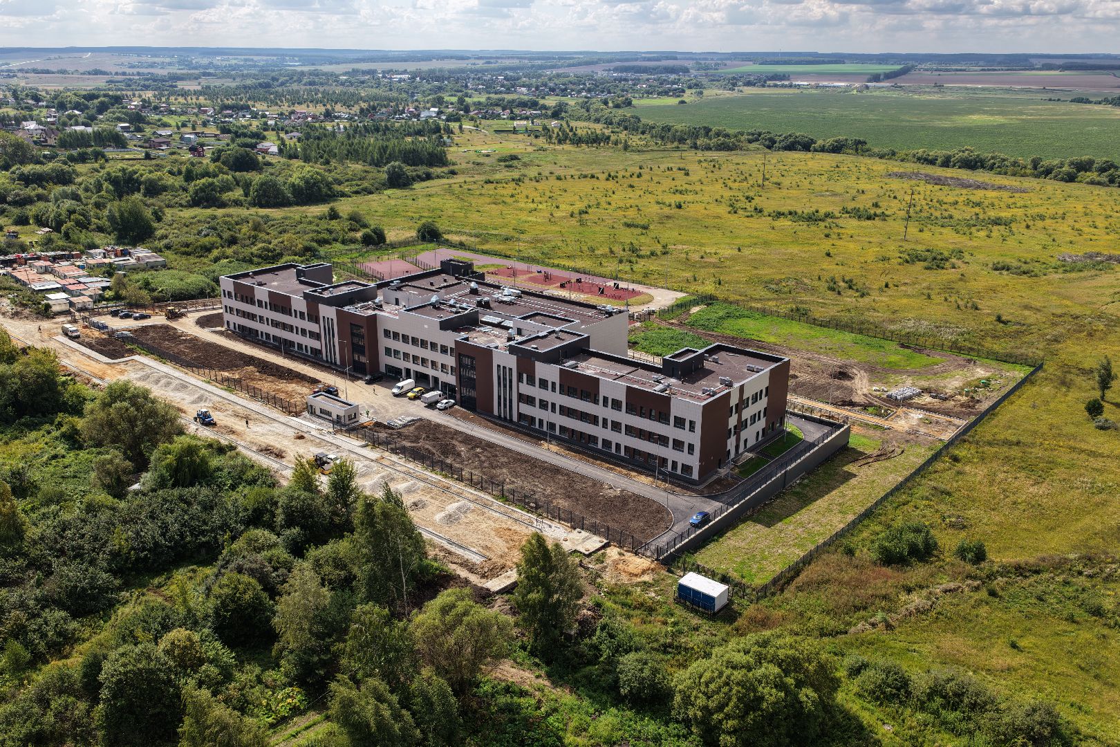 видео с коптера, новая школа зарайск, образование подмосковья,
