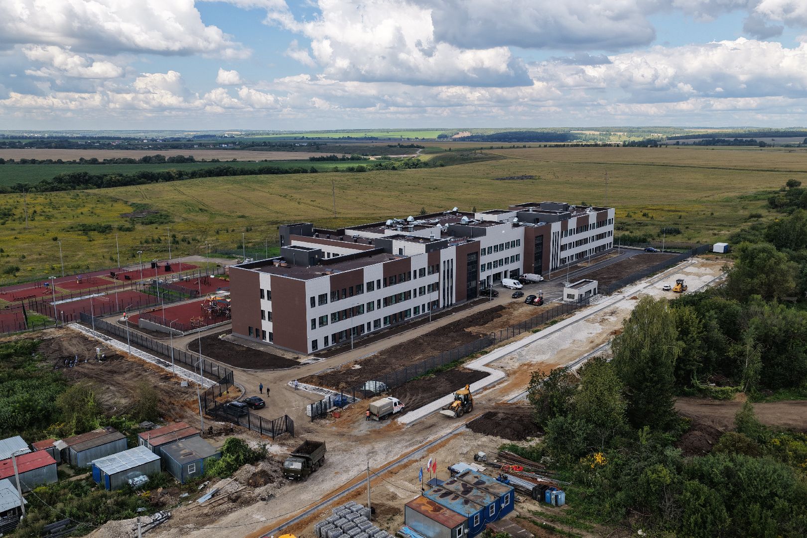 видео с коптера, новая школа зарайск, образование подмосковья,