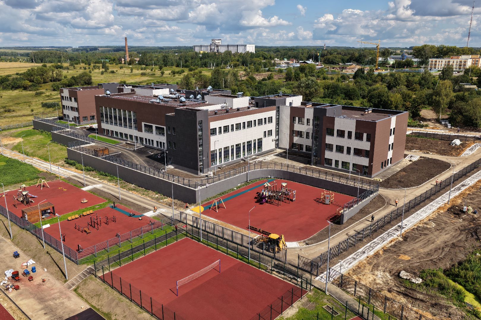 видео с коптера, новая школа зарайск, образование подмосковья,