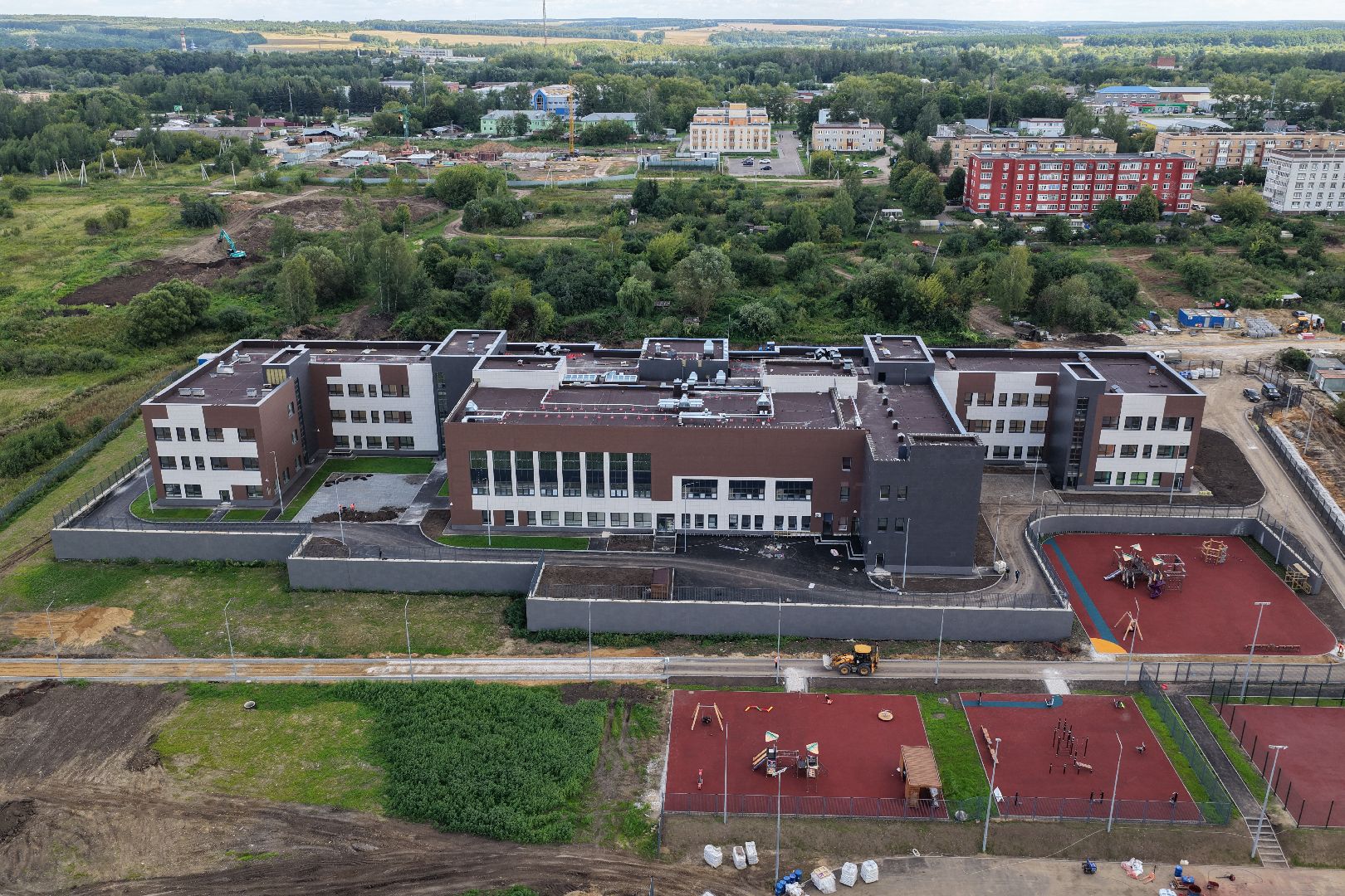 видео с коптера, новая школа зарайск, образование подмосковья,