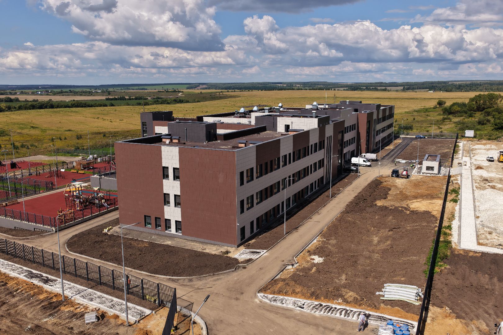 видео с коптера, новая школа зарайск, образование подмосковья,