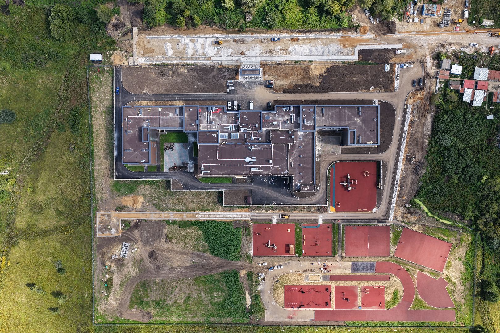 видео с коптера, новая школа зарайск, образование подмосковья,