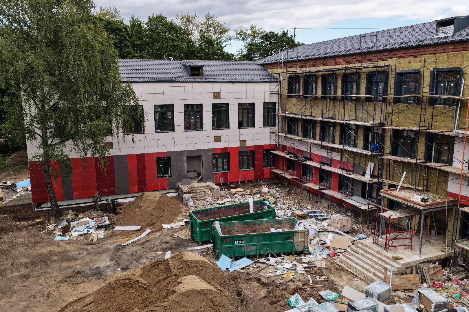 видео с коптера, гимназия 5,