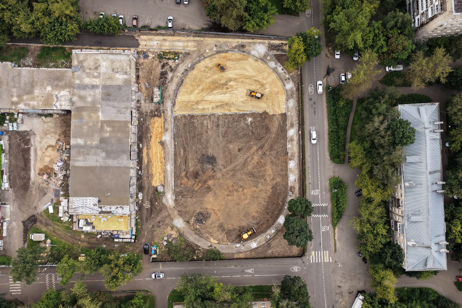 видео с коптера, капремонт спортивных объектов, спорт в люберцах,